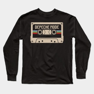 Personalized Depeche Name Birthday Vintage Cassette Tape Long Sleeve T-Shirt